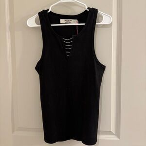 Idyllwind Black Tank with Crystal-Accent V-Notch
